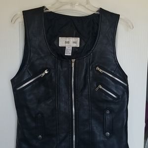 Leather like vest